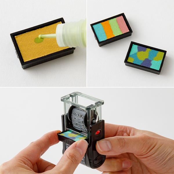 限定】スタンプ カラーインキ4色セット ビター（91804100）｜ミドリ