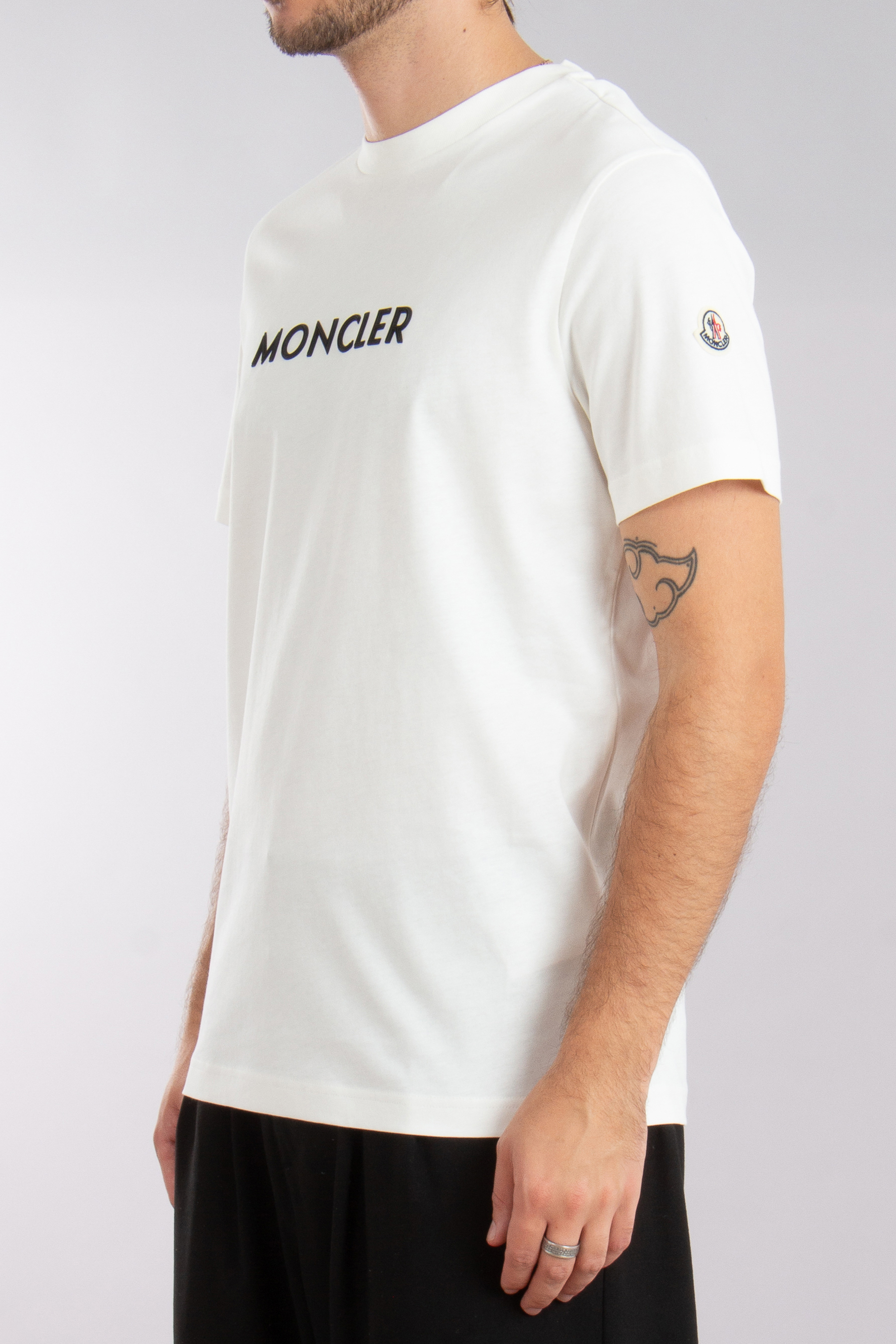 MONCLER Printed Organic Cotton Jersey T-Shirt | 8C0003489AJS032