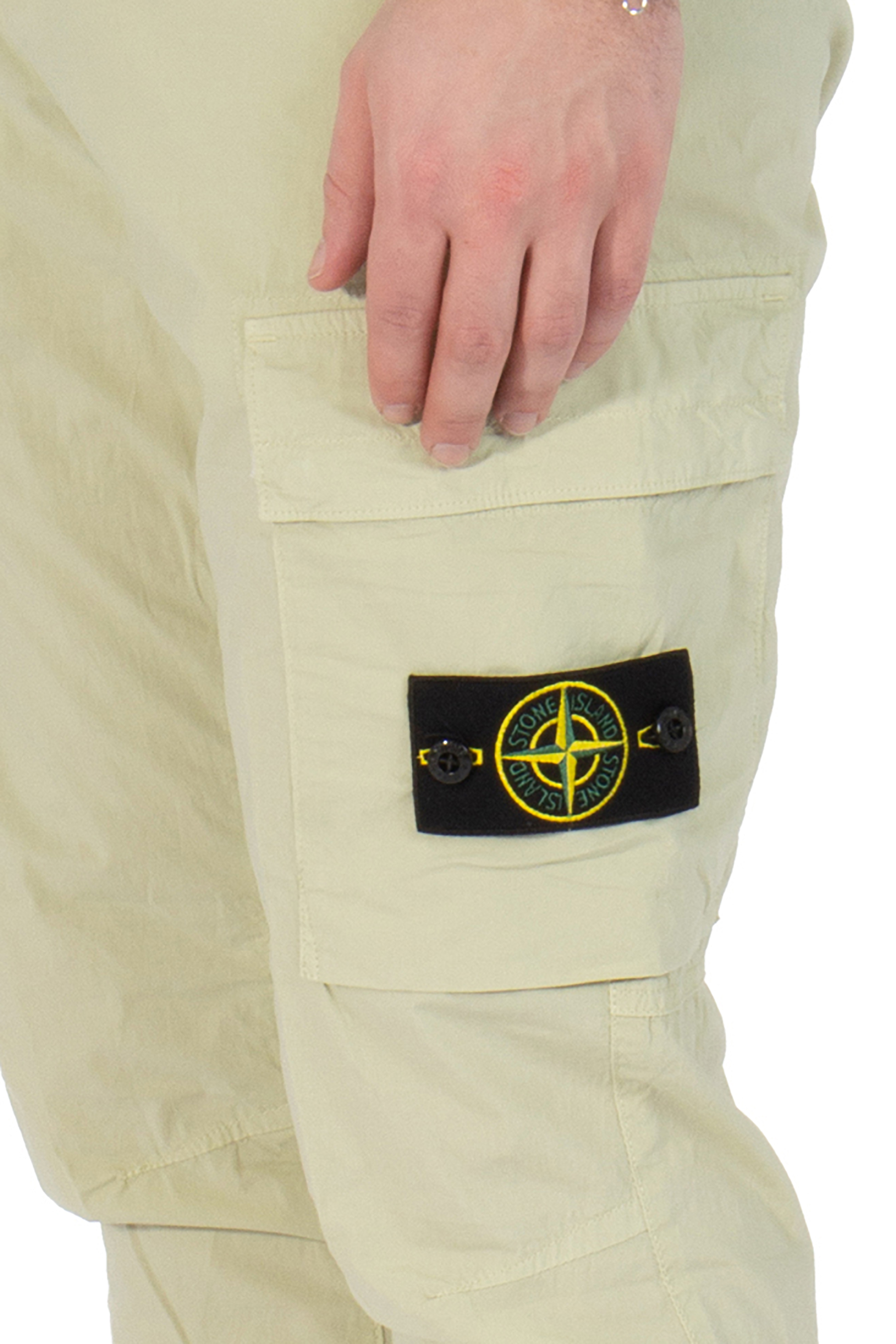 STONE ISLAND Regular Tapered Fit Cotton Stretch Cargo Pants
