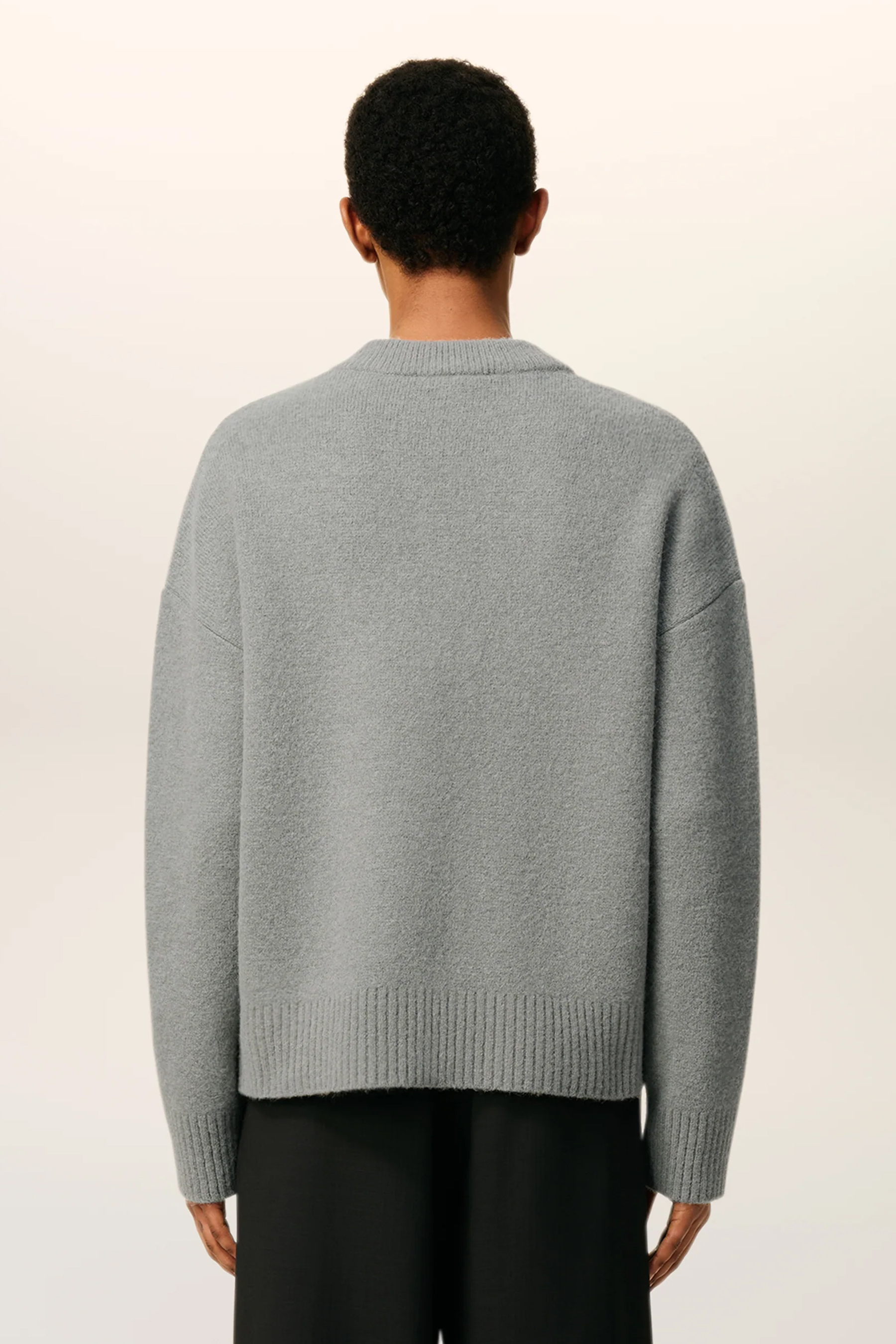 AMI PARIS Relaxed Fit Ami De Coeur Alpaca Blend Cardigan