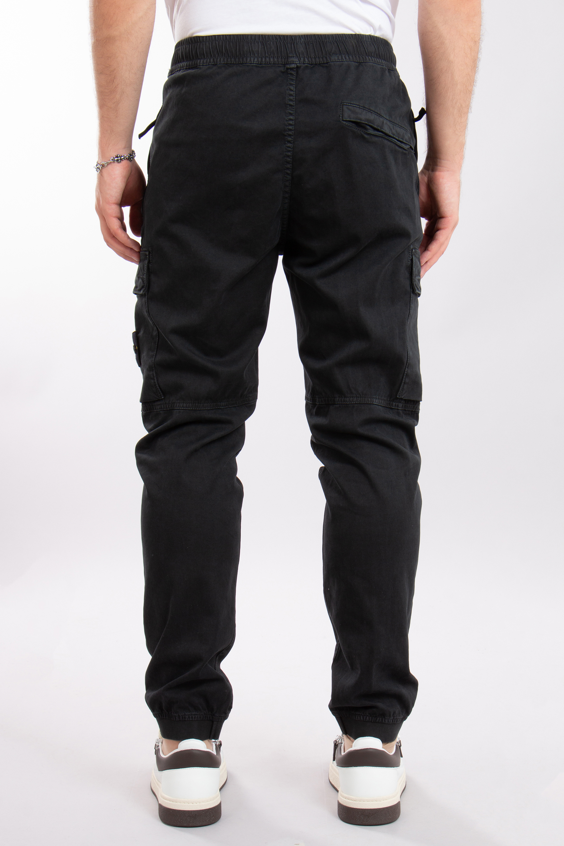 STONE ISLAND 'OLD' Effect Broken Cotton Twill Cargo Pants | 33