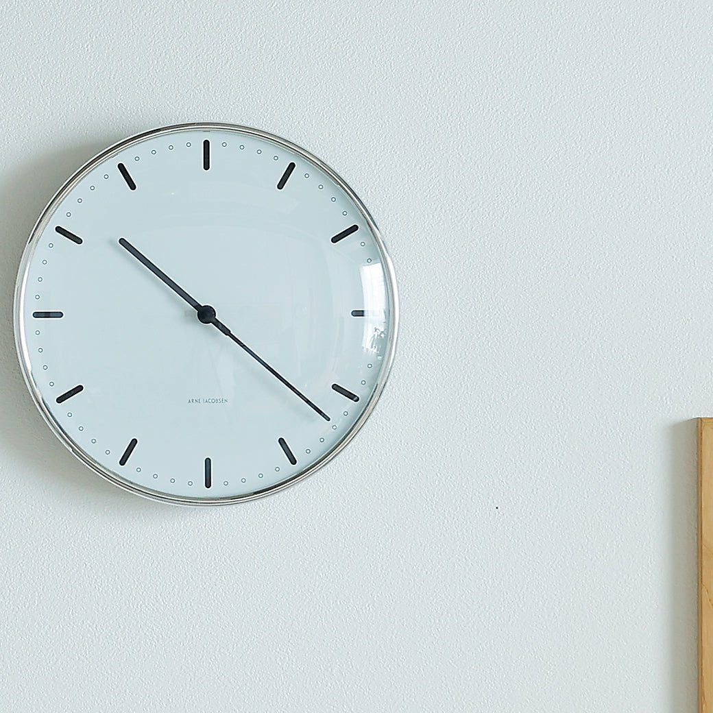 Arne Jacobsen CITY HALL 掛け時計 29cm 北欧デザイン｜miion - miion