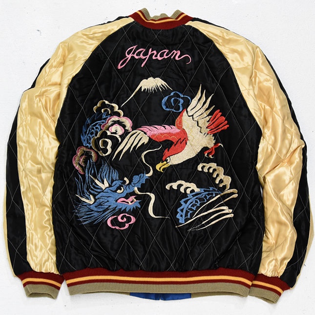 東洋スカジャン【ROARING TIGER×EAGLE DRAGON】サテンキルトスカ・NO