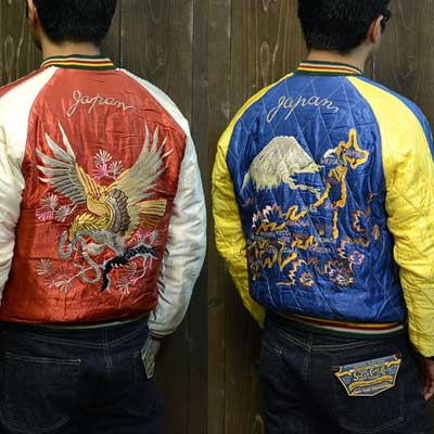 テーラー東洋スカジャン「鷲×JAPAN MAP」復刻サテンキルトスカ/NO-237