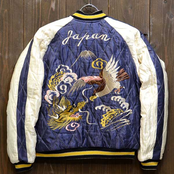 テーラー東洋スカジャン「白虎×鷹龍」別珍×サテンキルト・リバーシブル