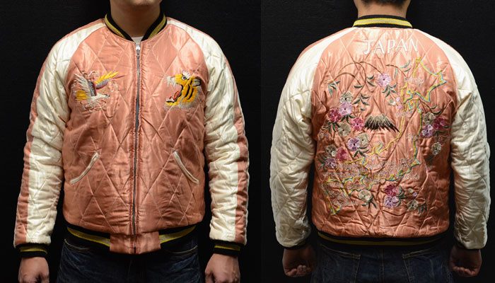 テーラー東洋スカジャン「EAGLE×JAPAN MAP」別珍×サテンキルト