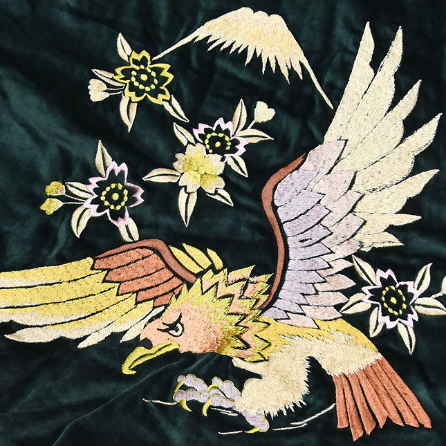 格安最終価格！希少美品】 東洋スーベニア別珍 鷹×日本地図 希少 超美