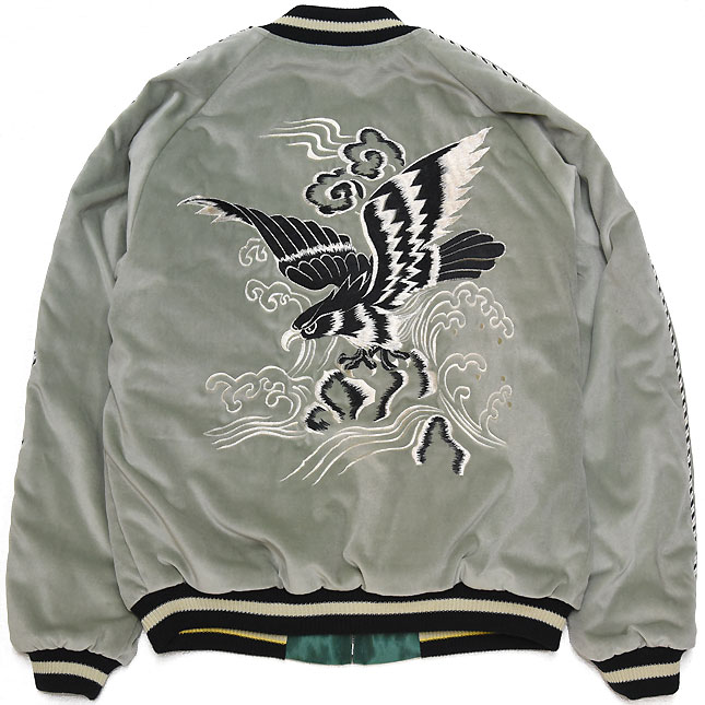 東洋スカジャン「BLACK EAGLE×JAPAN MAP」別珍スカ・NO-404/tt15544-141