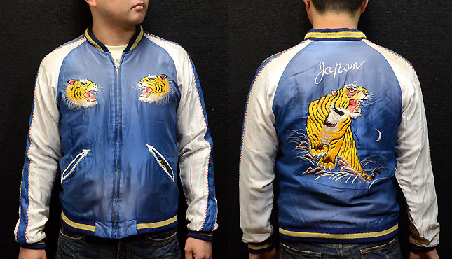 テーラー東洋スカジャン【ROARING TIGER×JAPAN MAP】サテンスカ