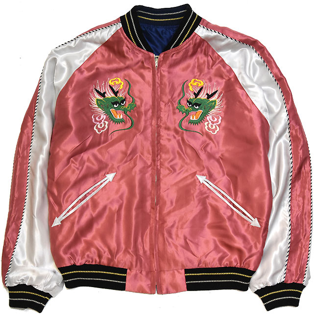 東洋スカジャン「EAGLE&DRAGON×WHITE DRAGON」リバーシブルサテンスカ