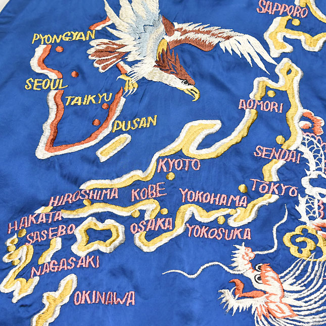 東洋スカジャン・港商SPECIAL EDITION「JAPAN MAP×EAGLE PRINT」NO-939