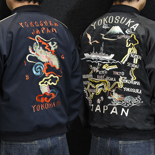 東洋スカジャン・港商SPECIAL EDITION「YOKOSUKA DRAGON×JAPAN MAP