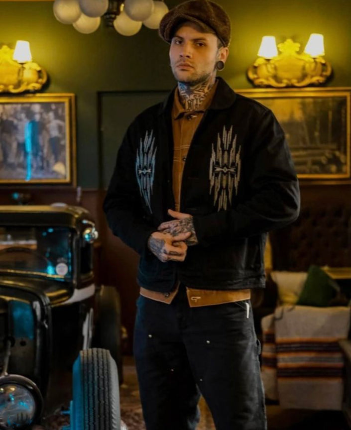 BZEN M.3049R MATTY NAV-BB REGULAR FIT LINED 2 POCKET BLACK DENIM