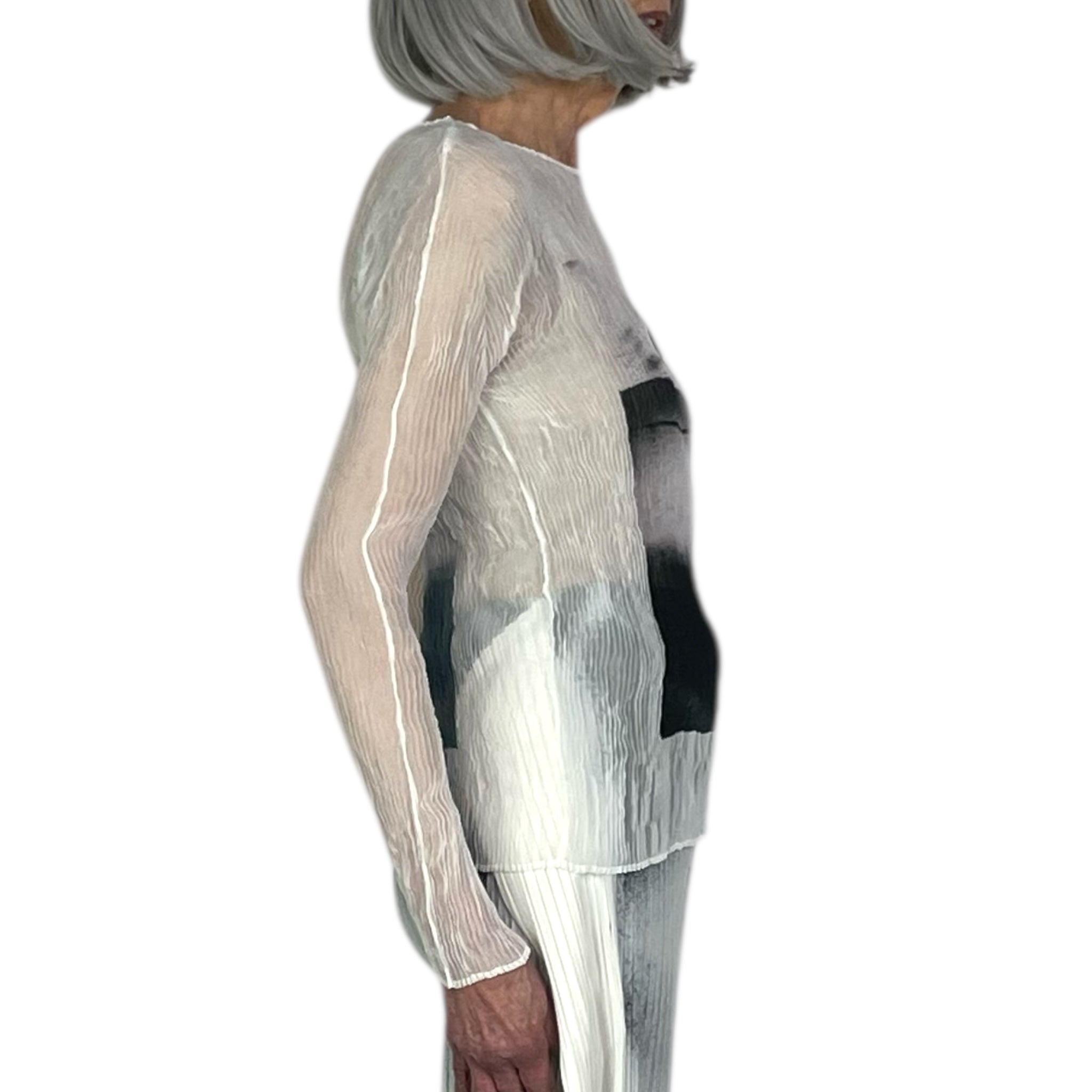 SHADOW STUDY CHIFFON TWIST TOP – MIO