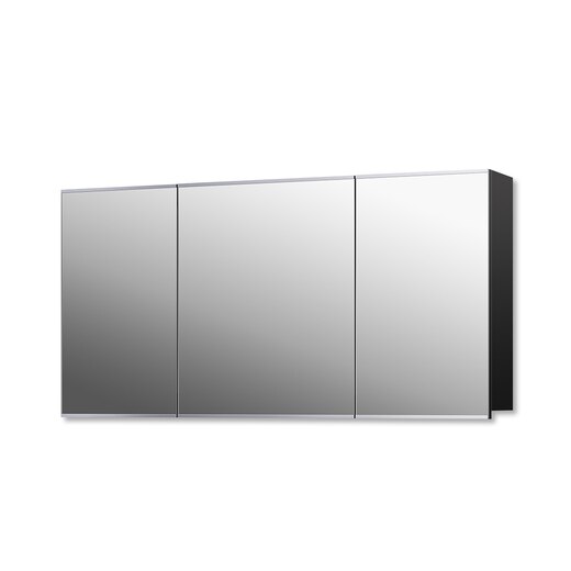 プレーンVミラーボックス ブラック W1200(三面鏡)(KT03489BM)｜洗面所