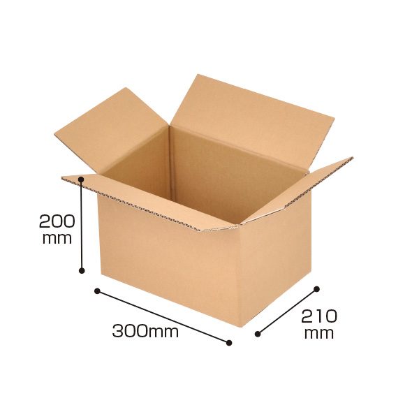 ダンボールケース 300×210×200(10枚) 店舗用品 バックヤード備品 梱包