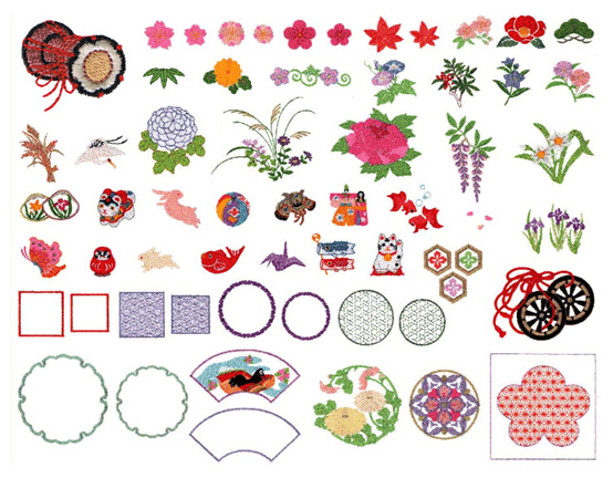 ブラザー 刺しゅうカード 和模様のコレクション 商品詳細│ミシン一番