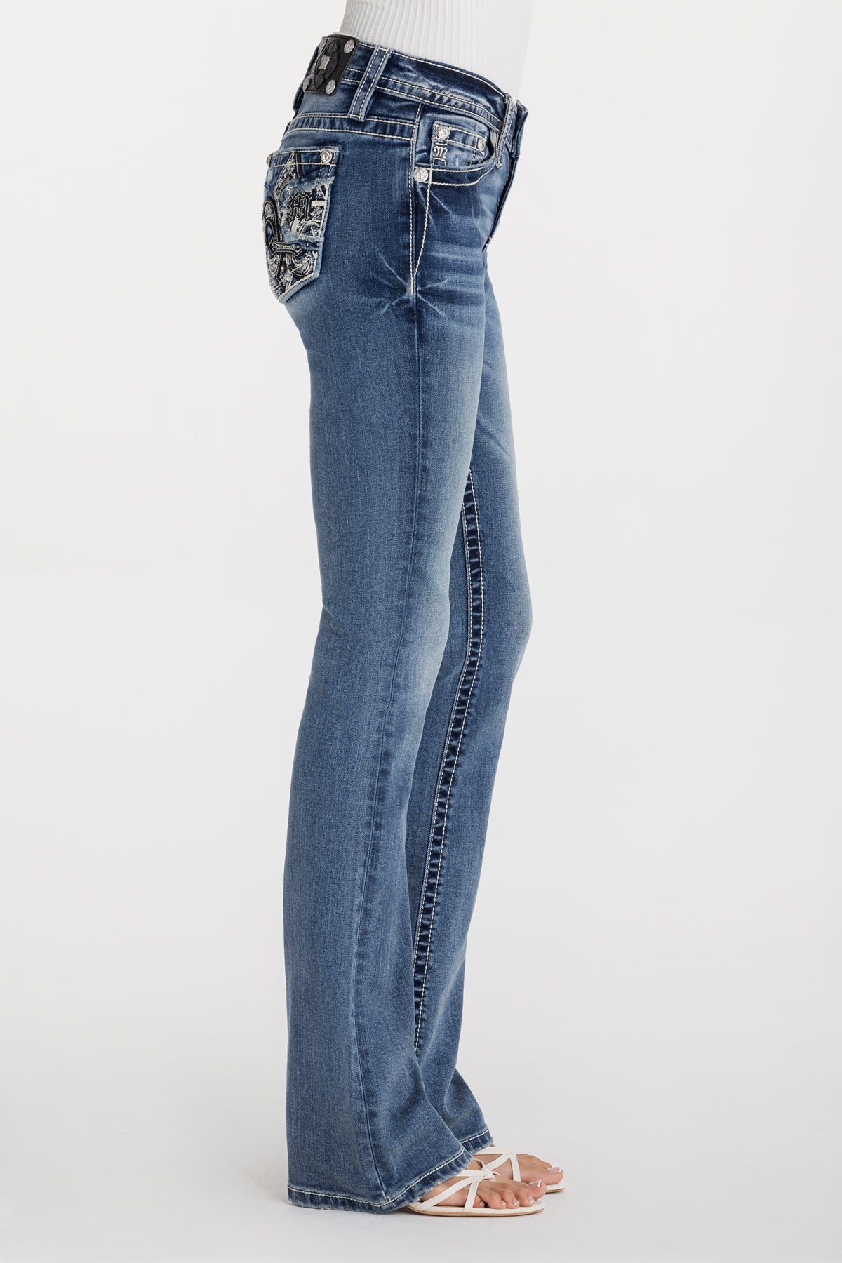 Gothique Fleur Bootcut Jeans | Only $99.20 | Medium Wash | Miss Me