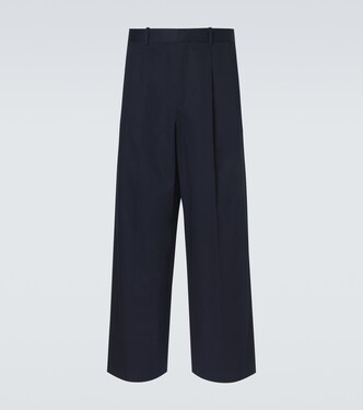 Skater tailored wool-blend wide-leg pants in black - Balenciaga