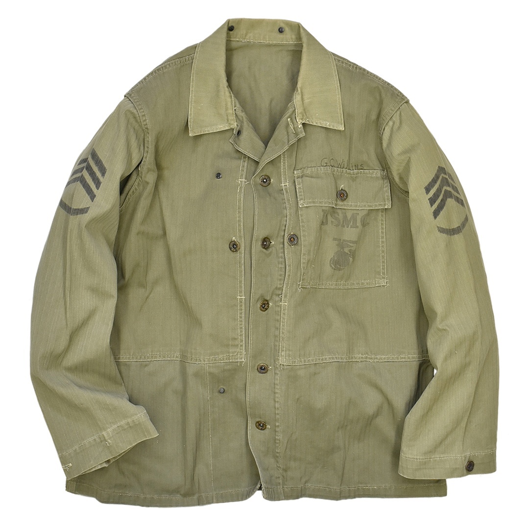 40's【ビンテージ】【米軍実物】【USMC】【P44】HBTジャケット