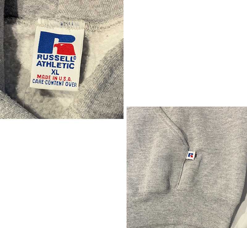 90's【USA製】【RUSSELL】ラッセル 【ビンテージ】グレー【無地