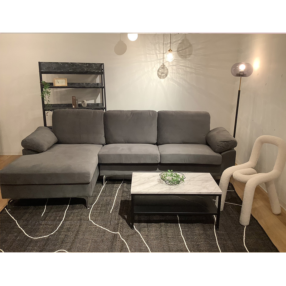 カウチソファ173 (L)【送料・開梱設置無料】ダークグレー | NOCE