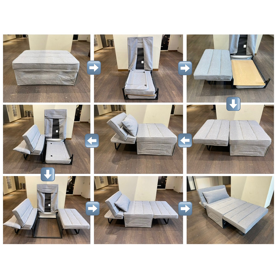 ソファベッド CA-01 1人掛け【送料無料】ライトグレー | NOCEノーチェ