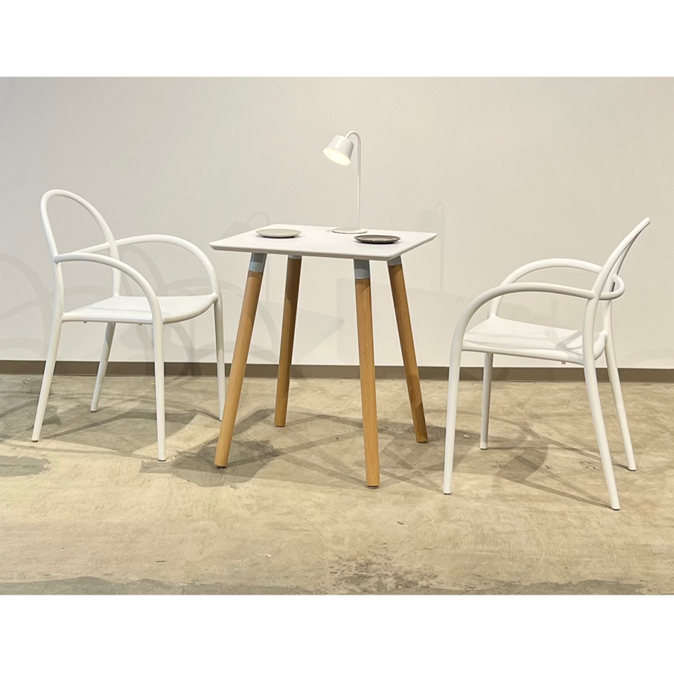 テーブルRT826 60×60【送料無料】ホワイト/ナチュラル | NOCEノーチェ