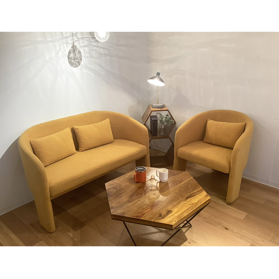 ソファ90-345-2 2人掛け【送料・開梱設置無料】イエロー | NOCE