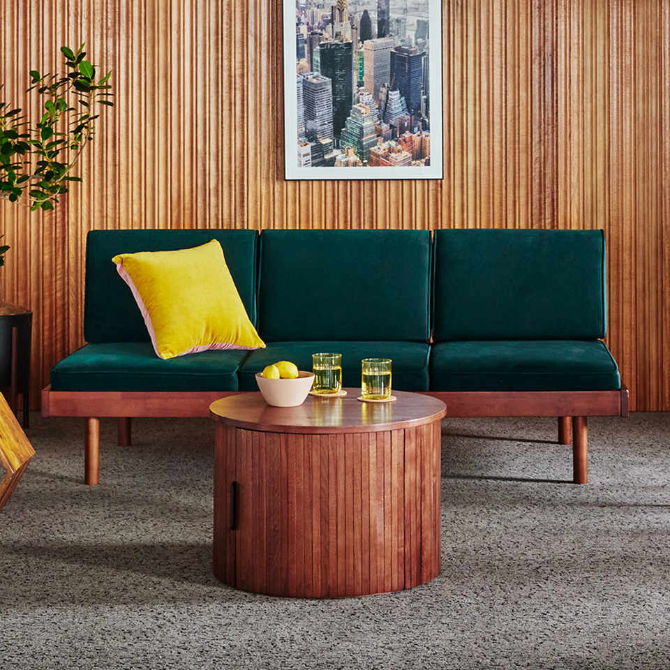 NOCE ソファーベッド グリーン コーデュロイ 3人がけ TM-190616 ソファ