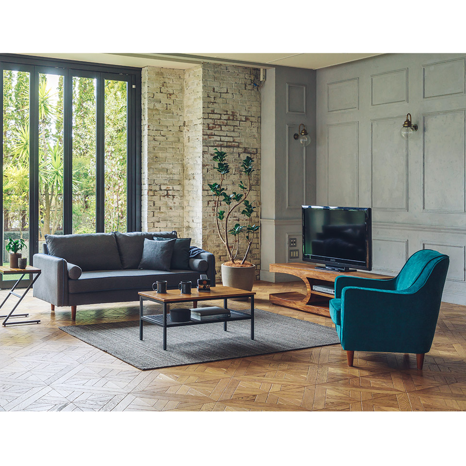 ソファTD1914 1人掛け【送料・開梱設置無料】 66Aブルー 通販