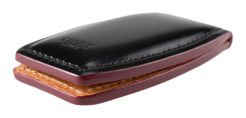 キプリス】マネークリップ□オイルシェルコードバン＆ヴァケッタレザー