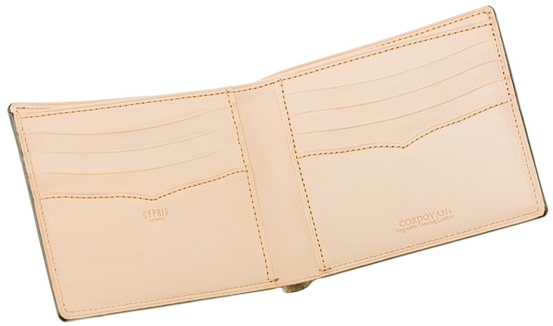 キプリス】二つ折り財布(カード札入)□新コードバン＆ベジタブルタンニン