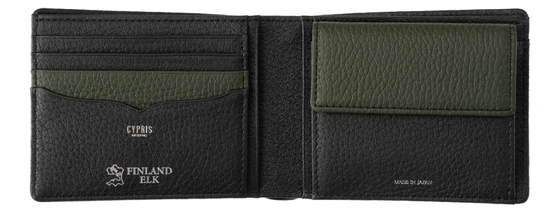 キプリス】二つ折り財布(小銭入れ付き札入)□フィンランドエルク