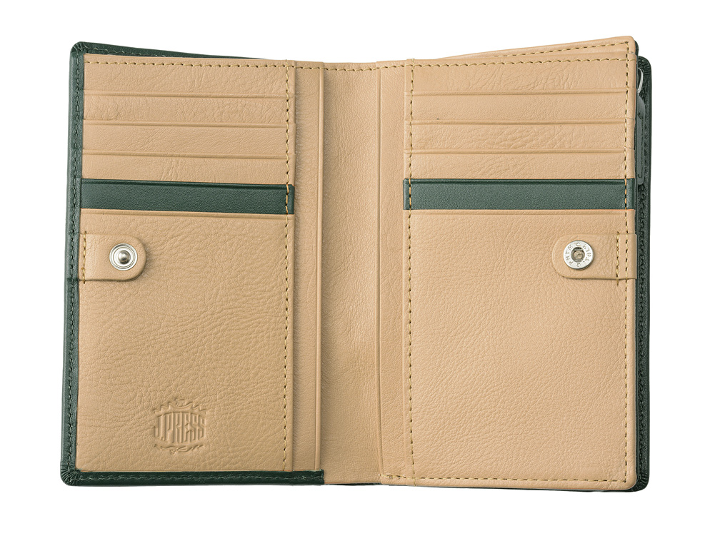 J.PRESS】二つ折り財布(ミドルウォレット)□スムース×ヌメ