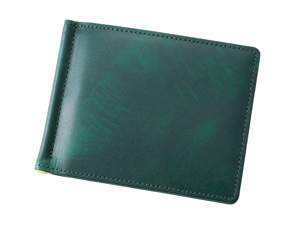 キプリス】札ばさみ/マネークリップ□シラサギレザー