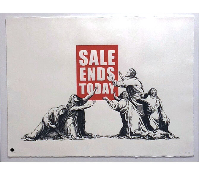 Banksy（バンクシー） -Sale Ends（サイン入り） -Pest ControlのCOA
