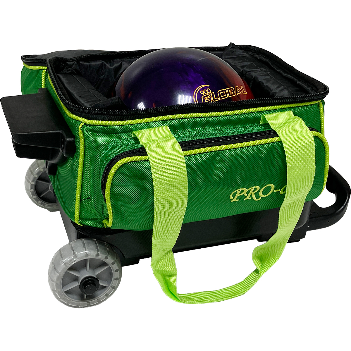 新品 GLOBAL ボウリング用バッグ 蛍光グリーン BA-850(1個入れカート