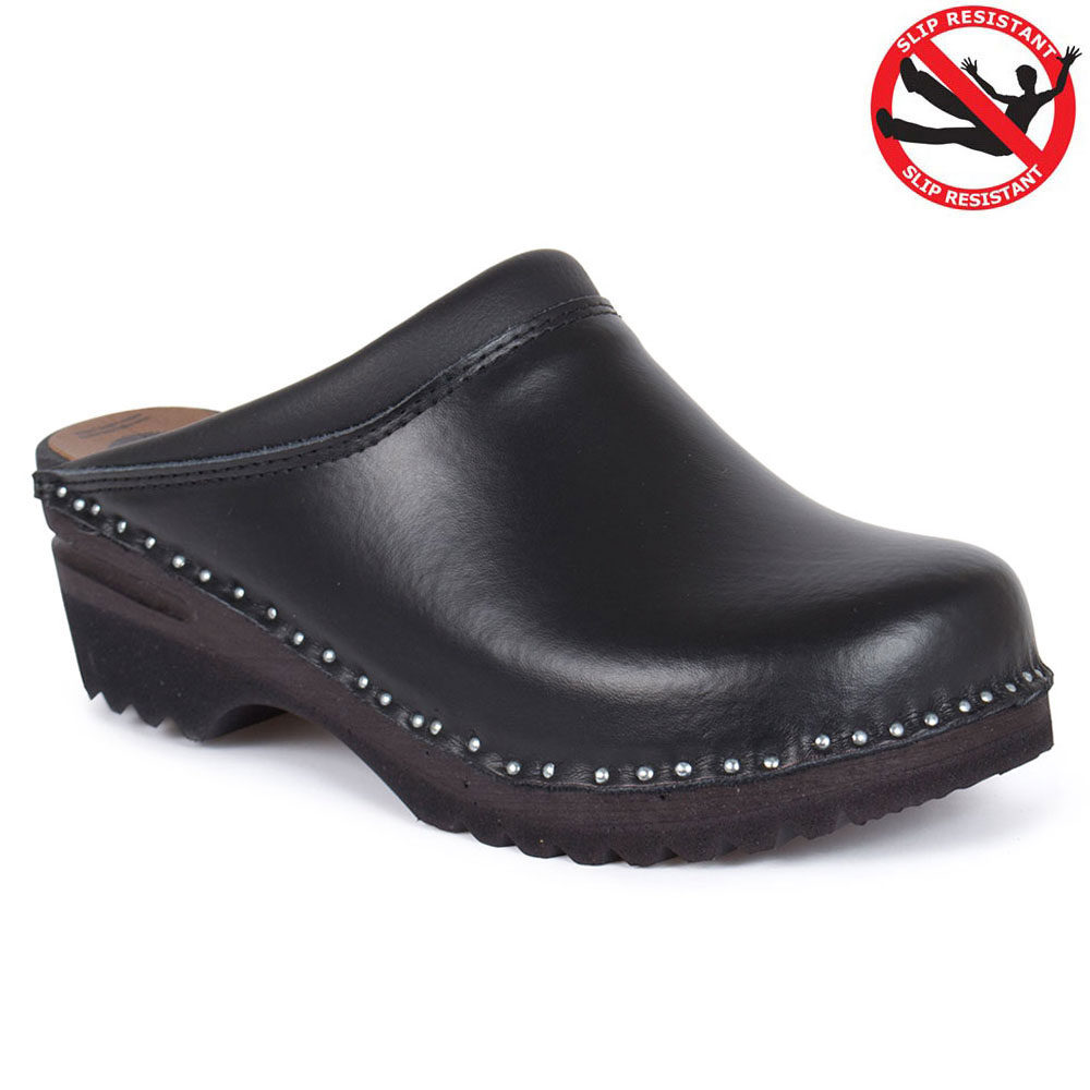 Troentorp Monet Leather Clogs Black - 830-830