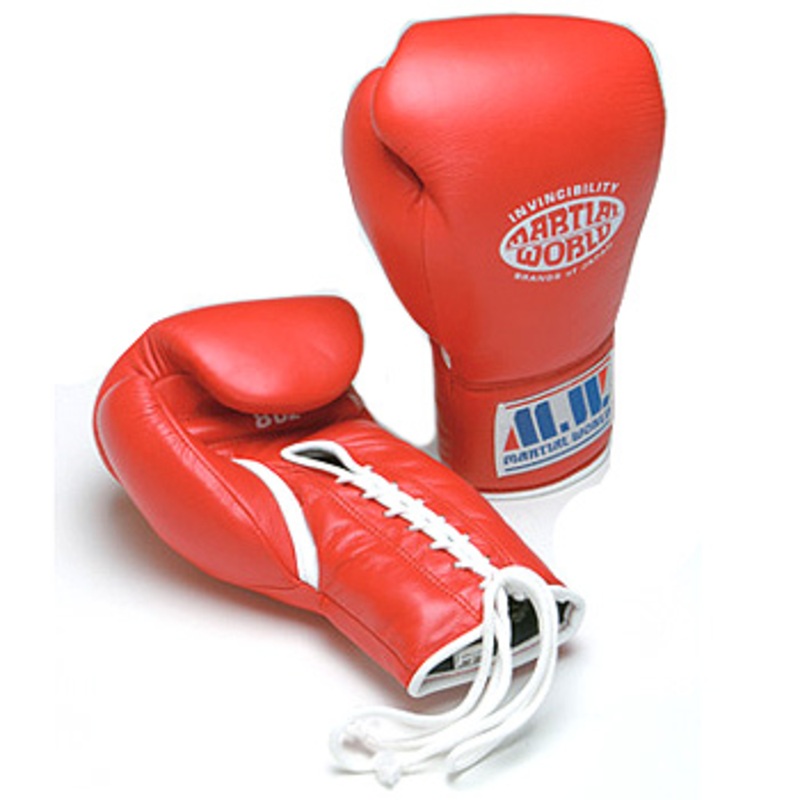 マーシャルワールド 試合用ボクシンググローブ 6オンス 赤 BG6-06-RD