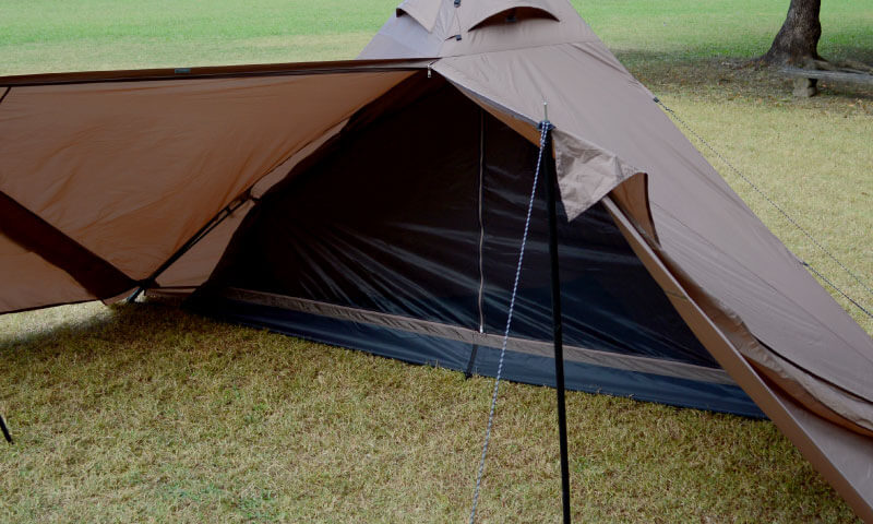 A型フレームの贅沢ソロテント ディアーグ｜Hilander(ハイランダー)公式