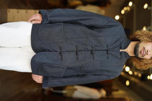 HARRY'S 【 Porter Classic - MOLESKIN CHINESE JACKET - BLACK ( Tops
