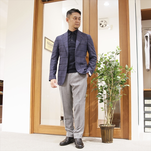 De Petrillo デ ペトリロ [秋冬] ウールメランジ ウインドウペーン