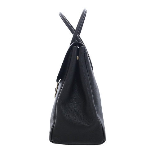 Cisei シセイ チセイ フラップトートバッグ シュリンクレザー ブラック