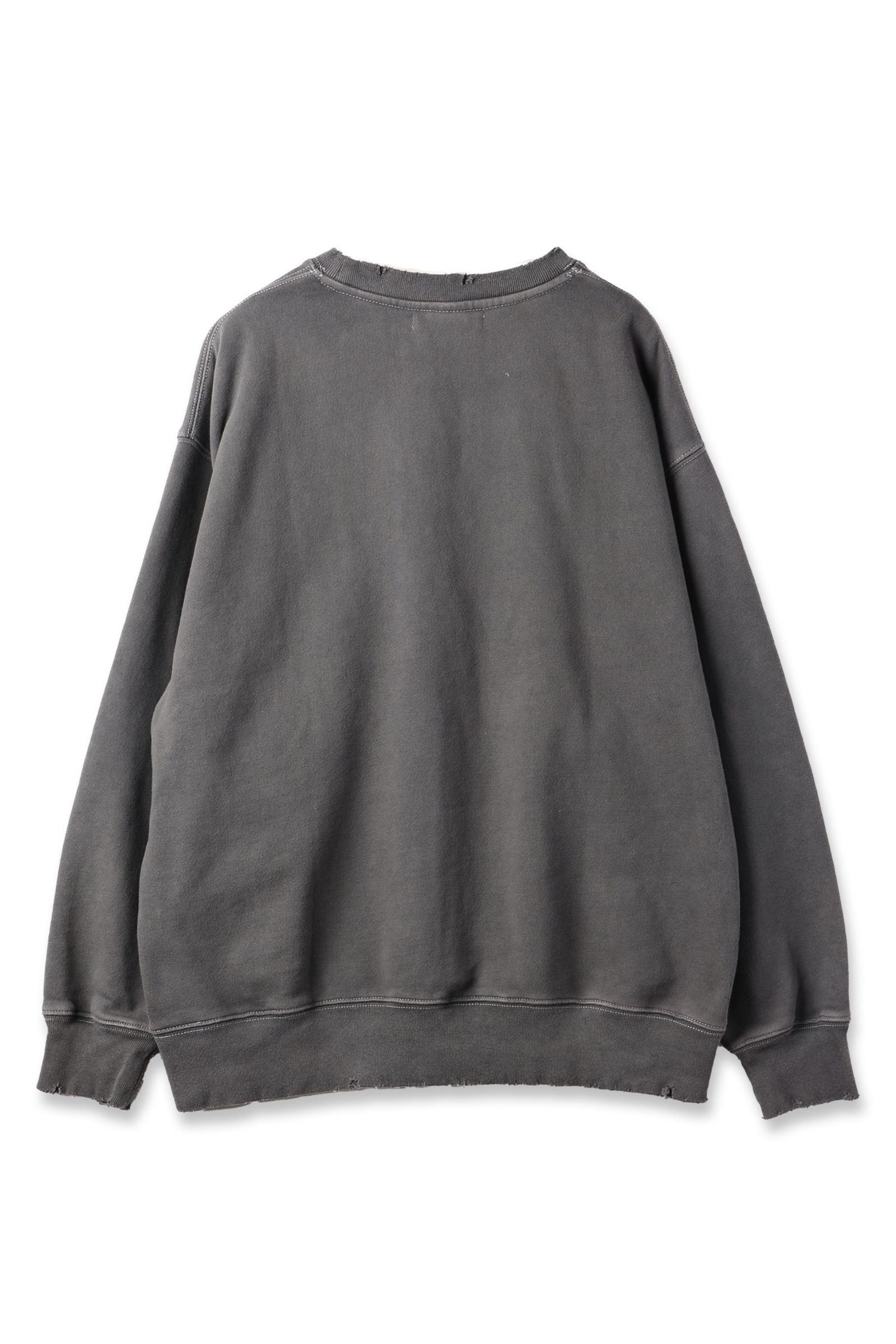 JIEDA - J LOGO DAMEGE SWEAT CREW | BLACK | スウェット | NapsNote