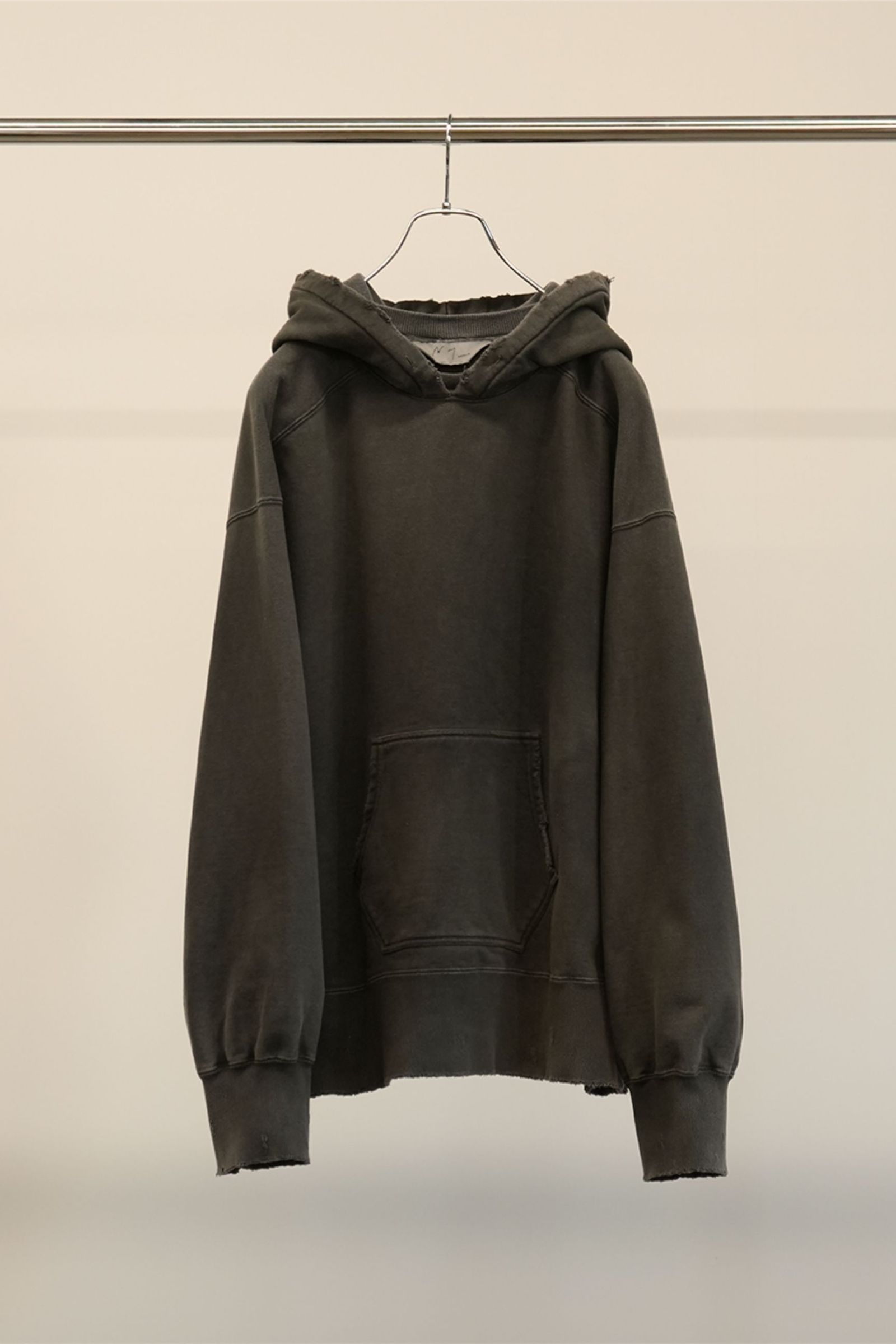 ANCELLM - DYED DAMAGE HOODIE | BLACK | フーディー | NapsNote