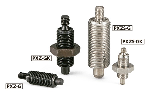 PXZ-8-G｜インデックスプランジャ - ノブなしタイプ ロックナットの