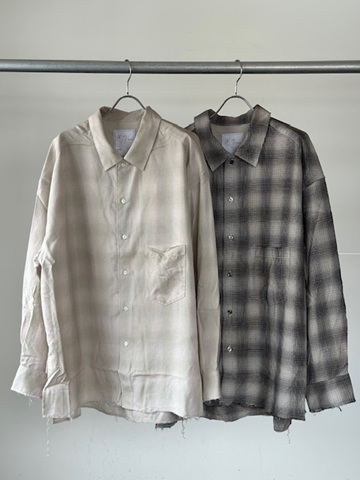 ANCELLM（アンセルム） OMBRECHECK SHIRT（PINK) s.t.c｜洋服・小物