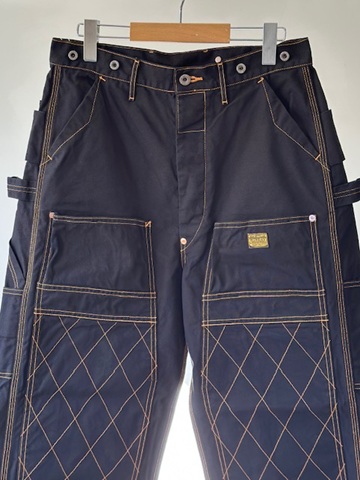 KAPITAL (キャピタル) 薄キャンバス ランバーパンツ(ブラック） s.t.c