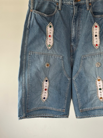 KAPITAL (キャピタル) 14ozデニム ショートパンツ(スタッズリメイク